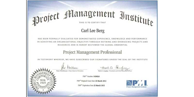 PMP-Zertifikat zu verkaufen